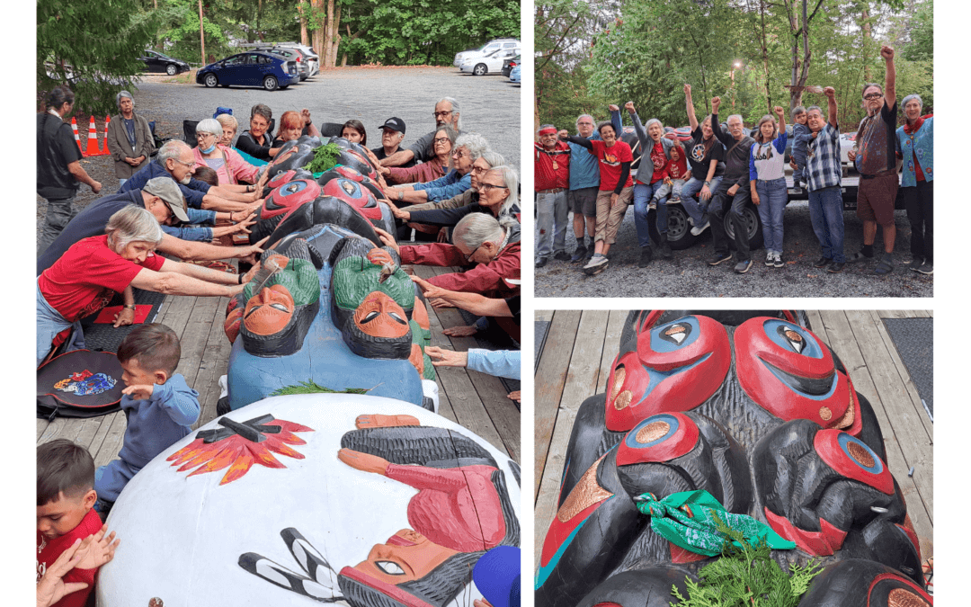 Lummi House of Tears Carvers Totem Pole Stop at East Shore